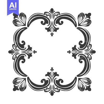 Popular premium asset: Ornate Black and White Floral Frame Design
