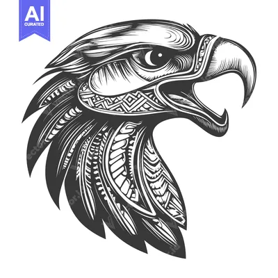 Aset premium populer: Ornate Eagle Head with Geometric Pattern