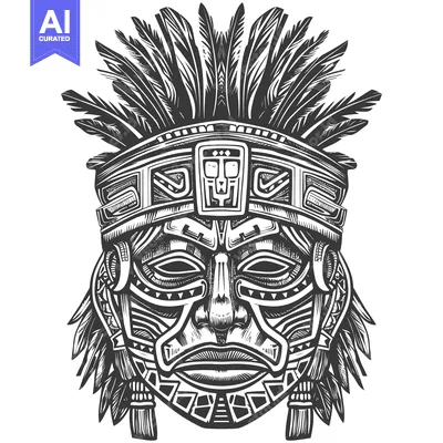 Popular premium asset: Ornate Feathered Mask with Geometric Patterns