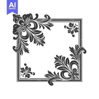 Popular premium asset: Ornate Floral Frame with Swirls and Leaves