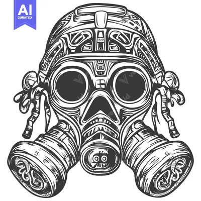 Aset premium populer: Ornate Gas Mask with Intricate Design