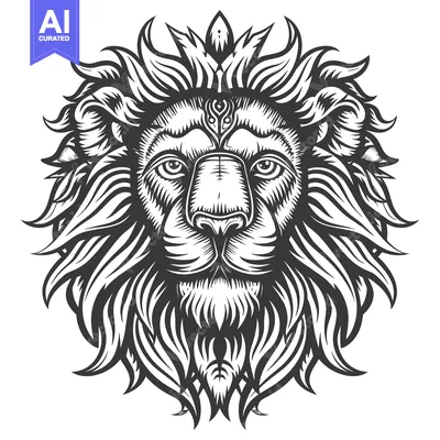Popular premium asset: Ornate Lion Head with Tribal Design and Crown