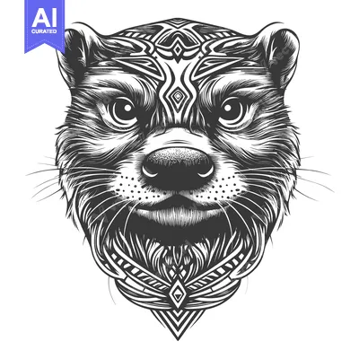 Popular premium asset: Ornate Otter Head with Tribal Design