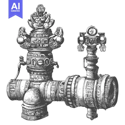 Ornate Pipe System with Decorative Details