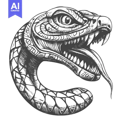 Popular premium asset: Ornate Snake Head with Fangs and Eye