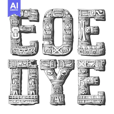 Ornate Stone Carved Letters Spelling "FOREVER"
