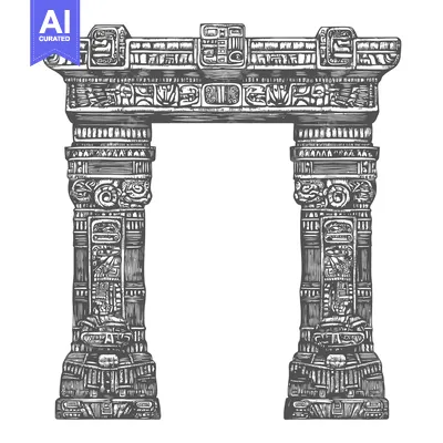 Ornate Stone Gateway with Intricate Carvings