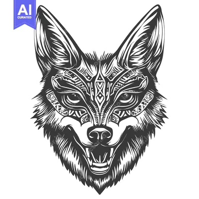 Popular premium asset: Ornate Wolf Head with Geometric Pattern