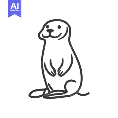 Popular premium asset: A charming cartoon illustration of a happy smiling seal