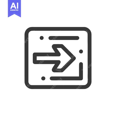 Aset premium populer: Minimalist Login Icon: Arrow Entering Rounded Square with Dots
