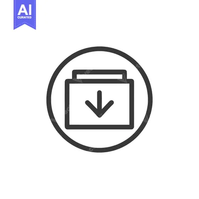 Premium design asset: Download Icon: Simple Dark Gray Arrow in Circle
