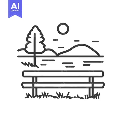 A park bench overlooking a lake under the sun near trees