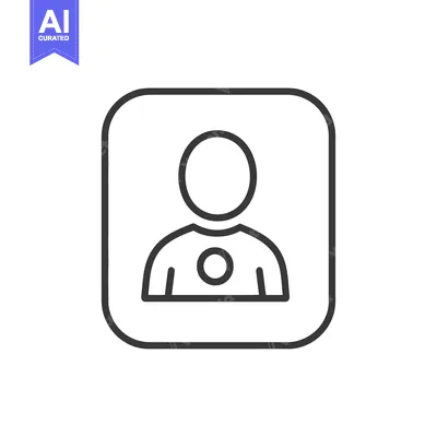 Aset premium populer: A simple black outline icon of a human person in profile
