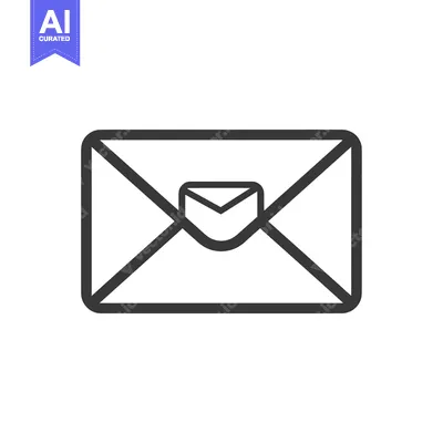 Aset desain premium: Outlined envelope with an inner envelope icon