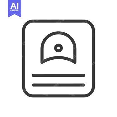 Popular premium asset: Outlined Icon of a Profile Card with a Hat on It