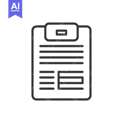 Aset premium populer: Outline Icon of a Clipboard with Checklist
