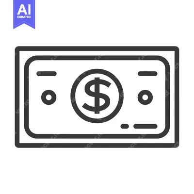 Popular premium asset: Outline Icon of a Dollar Bill