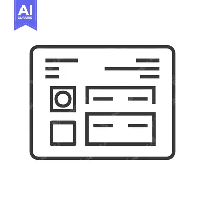 Aset desain premium: Outline Icon of a Form with Multiple Input Fields