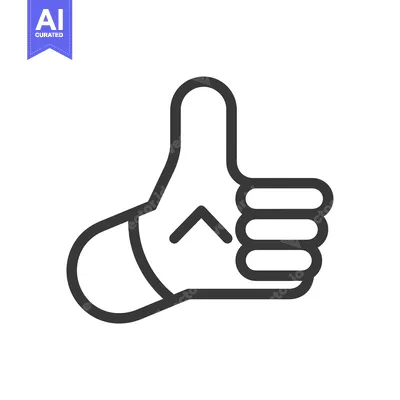 Aset premium populer: Outline Icon of a Hand Giving a Thumbs Up