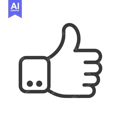 Premium design asset: Outline Icon of a Hand Giving a Thumbs Up