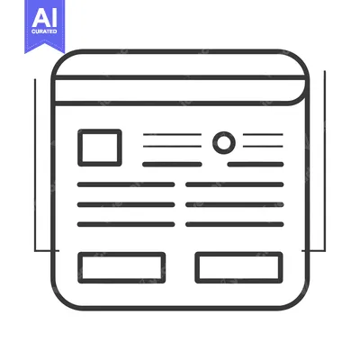 Premium design asset: Outline Icon of a Modern Website Layout
