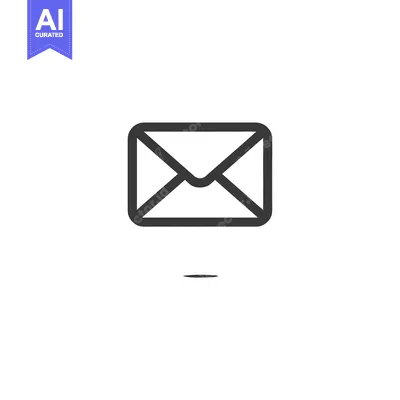 Aset desain premium: Outline Icon of a Simple Envelope