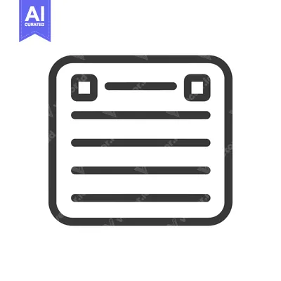 Popular premium asset: Outline Icon of a Square with a Horizontal Line and Three Lines Below