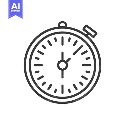 Popular premium asset: Outline Icon of a Stopwatch with Hour and Minute Hand