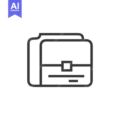 Outline Icon of a Suitcase with a Clasp