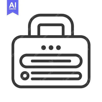 Outline icon of a vintage radio with three knobs