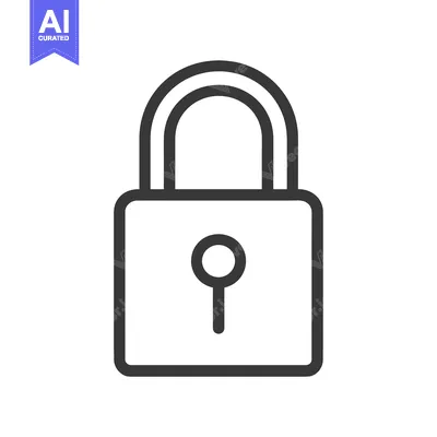 Aset premium populer: Outline Illustration of a Closed Padlock