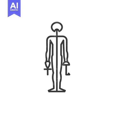 Aset premium populer: Outline Illustration of a Coat Rack in the Shape of a Human Figure