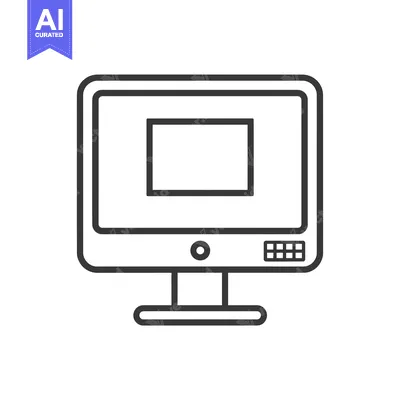Outline illustration of a desktop computer monitor
