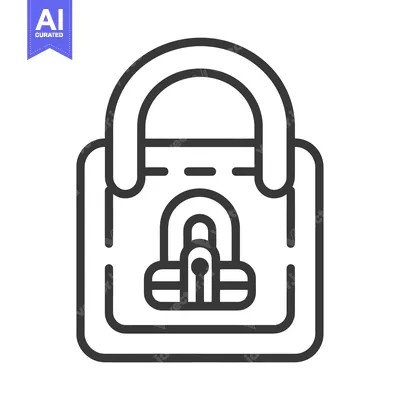 Aset premium populer: Outline Illustration of a Padlock
