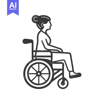 Popular premium asset: Outline Illustration of a Person Sitting in a Wheelchair