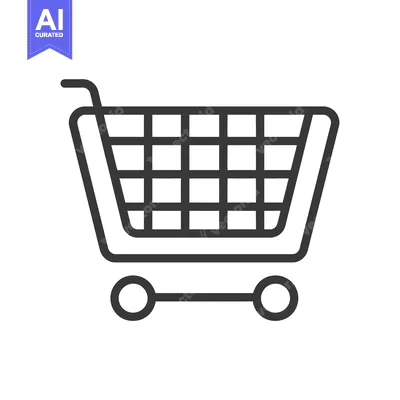 Outline Illustration of a Shopping Cart