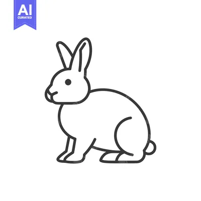 Popular premium asset: Outline Illustration of a Sitting Rabbit