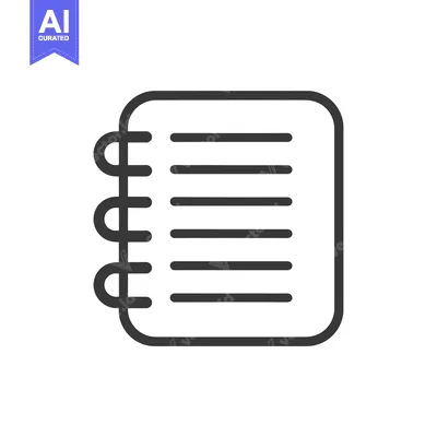 Aset premium populer: Outline illustration of a spiral bound notebook