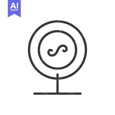 Aset premium populer: Outline illustration of a stylized infinity symbol within a circle, su