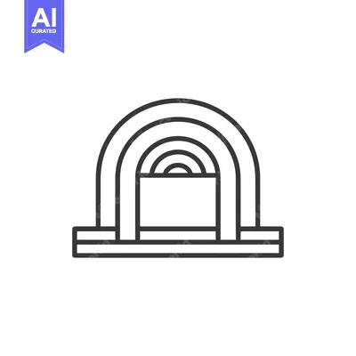 Popular premium asset: Outline Illustration of a Tunnel Entrance