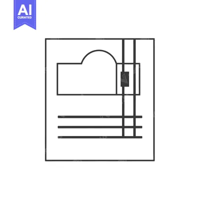 Aset premium populer: Outline of a Building with a Curved Roof and Lines