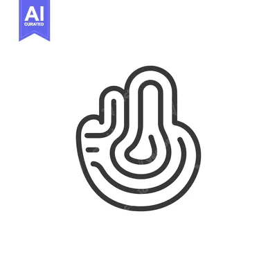 Outline of a Fingerprint or a Swirl Pattern