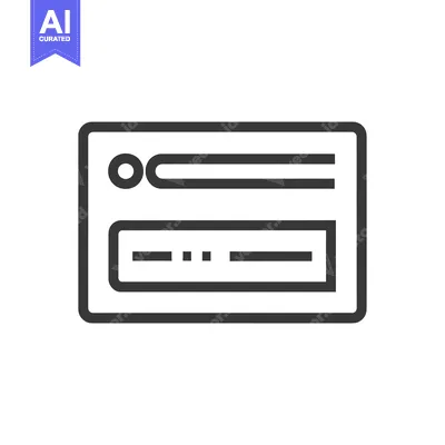 Aset desain premium: Outline of a Form with Circle and Dashes