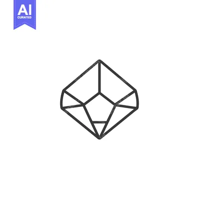 Aset premium populer: Outline of a Geometric Diamond Shape