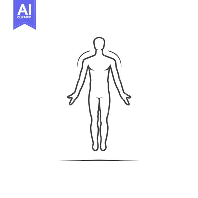 Aset premium populer: Outline of a Male Human Figure with Arms Outstretched