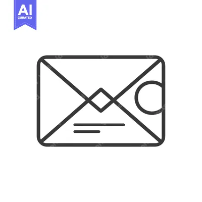 Aset premium populer: Outline of an Envelope with a Diamond and Two Lines