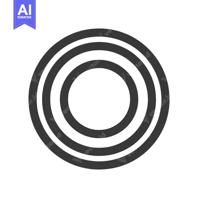 Aset premium populer: Concentric Circles: Minimalist Design with Bold Gray Lines on White Ba