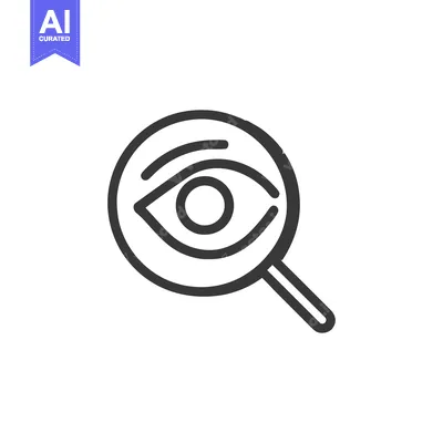 Eye Under Magnifying Glass: Vision, Search, and Clarity Icon