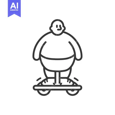 Popular premium asset: Overweight Person Riding a Hoverboard