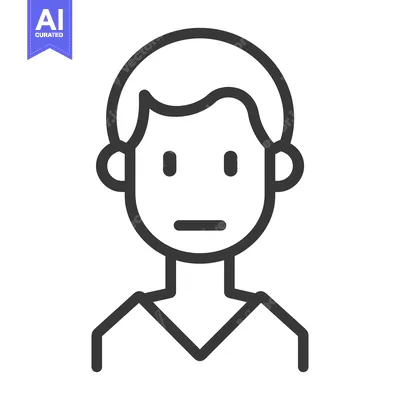 Aset premium populer: A simple minimalist line art portrait of a person